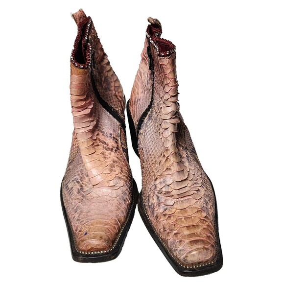 Gianni Barbato Python Ankle Boots Vintage Size EU 38 Made in Italy - Picture 3 of 9